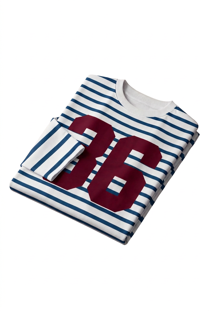 Striped Tee - Navy 36