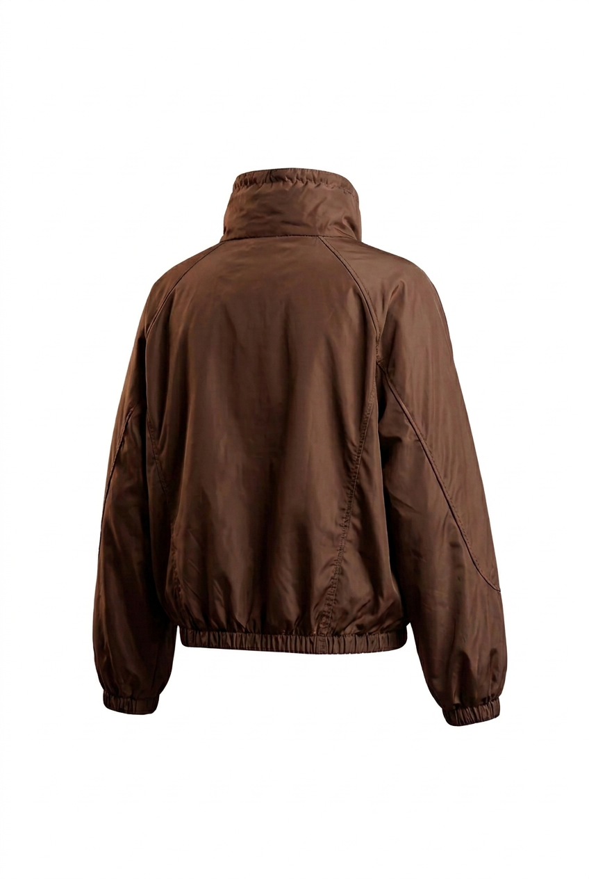 Waterproof Jacket - Brown 3/4 back view